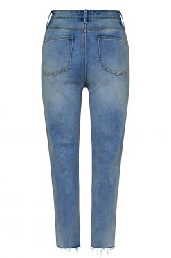 W22A Mum Jeans In Blue Denim