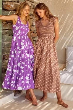 S21A Della Dress In Cinnamon Spot 13 S21A Della Dress In Cinnamon Spot