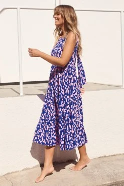 S21A Sale Olivia Midi Tie Dress In Azure