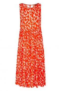 S21A Olivia Midi Tie Dress In Sangria