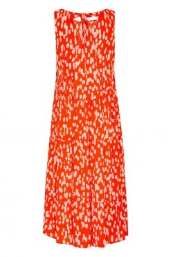 S21A Olivia Midi Tie Dress In Sangria