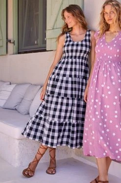 S21A Paris Dress In Granite Gingham Sale
