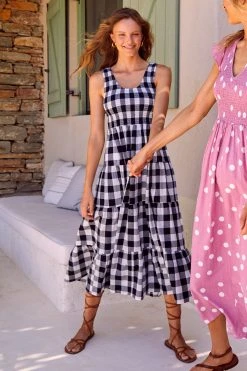 S21A Paris Dress In Granite Gingham Sale