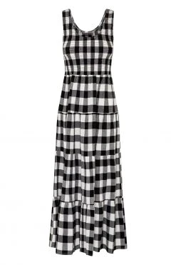S21A Paris Dress In Granite Gingham Sale