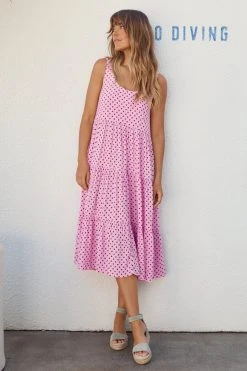 S21A Winifred Midi Dress In Lychee