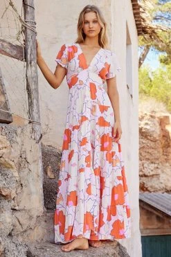 S21B Belle Maxi Dress In Pink Camellia