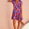 S21B Frankie Mini Dress In Azalea Sale