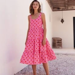 S21B Winifred Midi Dress In Daisy Chain