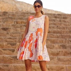 S21B Zoe Mini Dress In Pink Camellia Sale