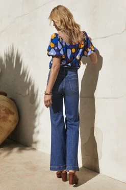 W22A Drew Flares In Dark Denim