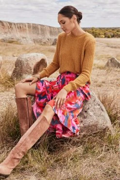 W22A Jane Jumper In Tumeric Tops