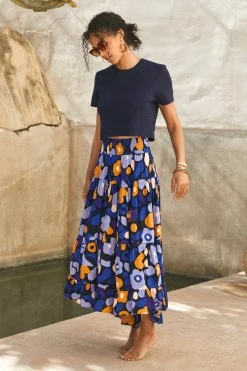 Mister Zimi Sales Store 30 W22A Sage Crop Knit In Navy Tops