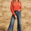 W22A Drew Cropped Flares In Dark Denim