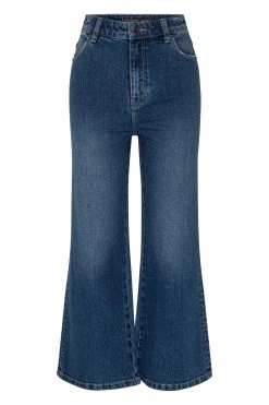 W22A Drew Cropped Flares In Dark Denim