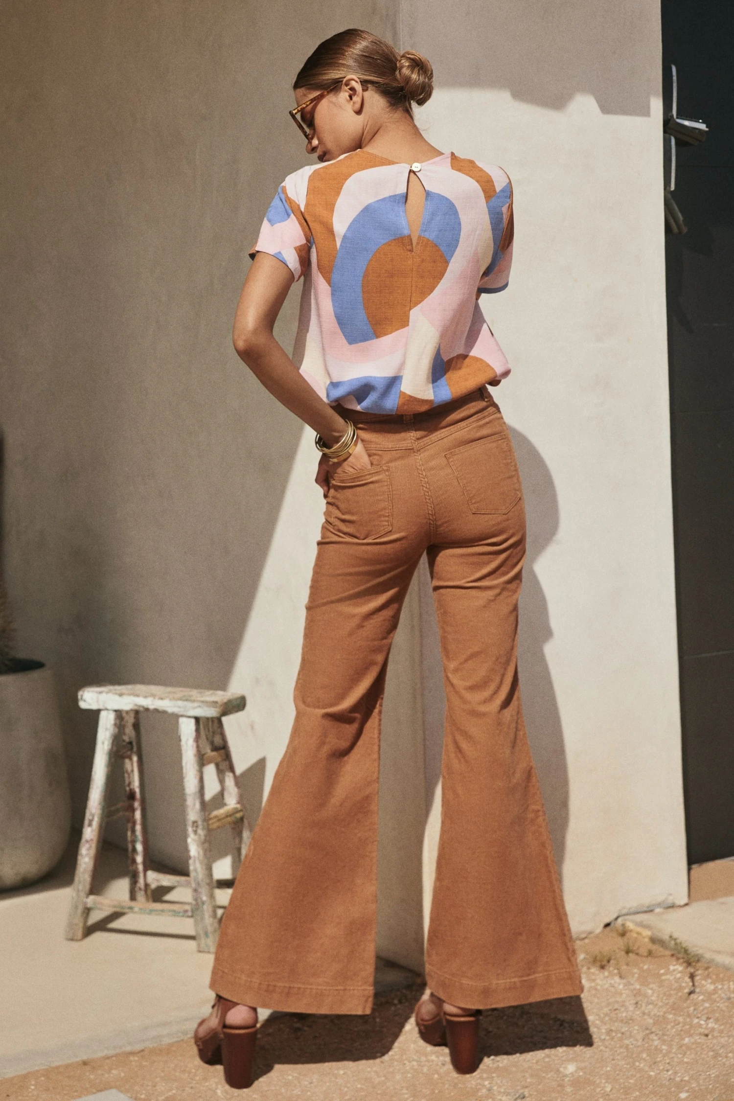 W22A Denim Drew Flares In Mustard Corduroy 4 W22A Denim Drew Flares In Mustard Corduroy