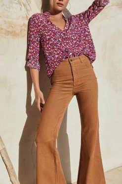 W22A Denim Drew Flares In Mustard Corduroy 14 W22A Denim Drew Flares In Mustard Corduroy