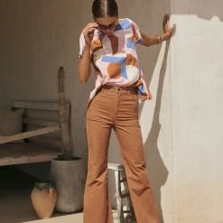 W22A Denim Drew Flares In Mustard Corduroy 21 W22A Denim Drew Flares In Mustard Corduroy