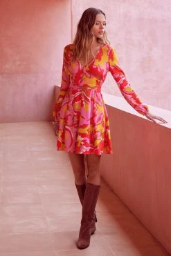 W22A Giselle Mini Dress In Saffron