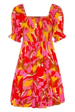 W22A Keira Mini Dress In Saffron Dresses