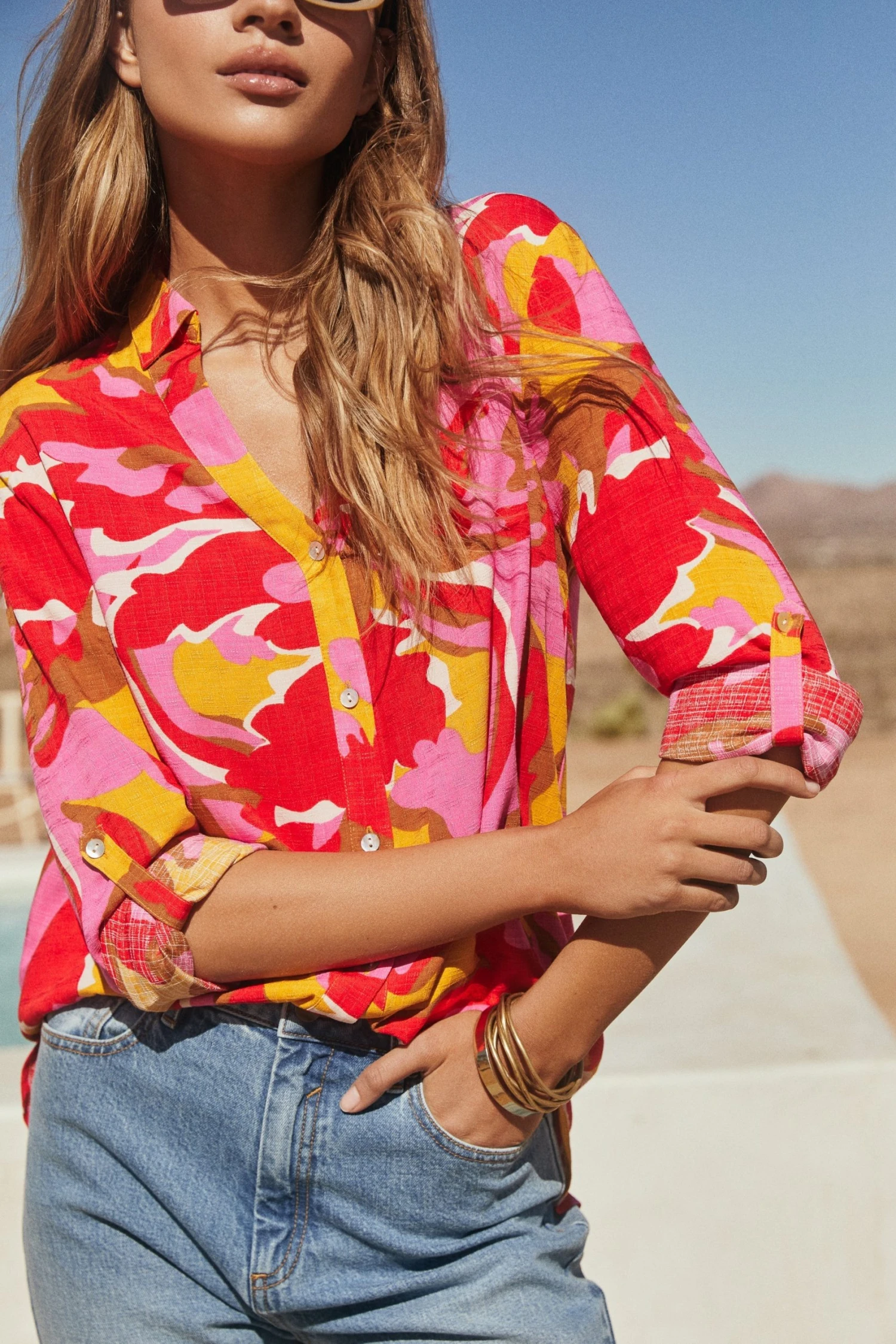 W22A Phoebe Shirt In Saffron Tops 3 W22A Phoebe Shirt In Saffron Tops