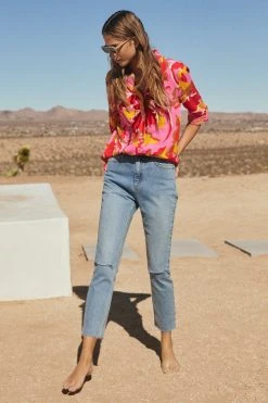 W22A Phoebe Shirt In Saffron Tops 17 W22A Phoebe Shirt In Saffron Tops