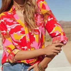 W22A Phoebe Shirt In Saffron Tops 23 W22A Phoebe Shirt In Saffron Tops