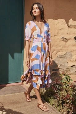 W22A Vivienne Dress In Jacaranda