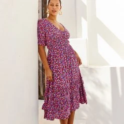 W22A Vivienne Dress In River Birch Dresses