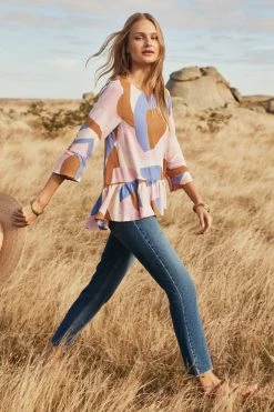 W22A Tops Winter Celeste Top In Jacaranda