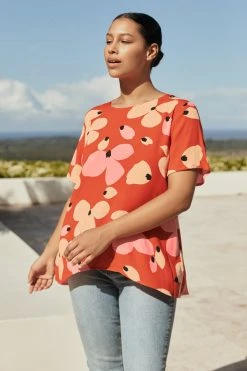Mister Zimi Sales Store 44 W22D Daisy Top In Fire Bloom