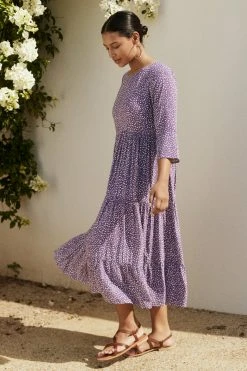 W22D Winter Olivia Midi Dress In Grape Vine