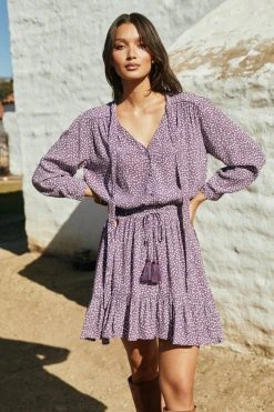W22D New Alice Dress In Grape Vine