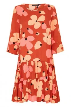 W22D New Arabella Dress In Fire Bloom