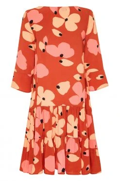 W22D New Arabella Dress In Fire Bloom