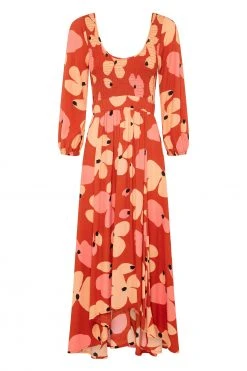 W22D Carly Dress In Fire Bloom New