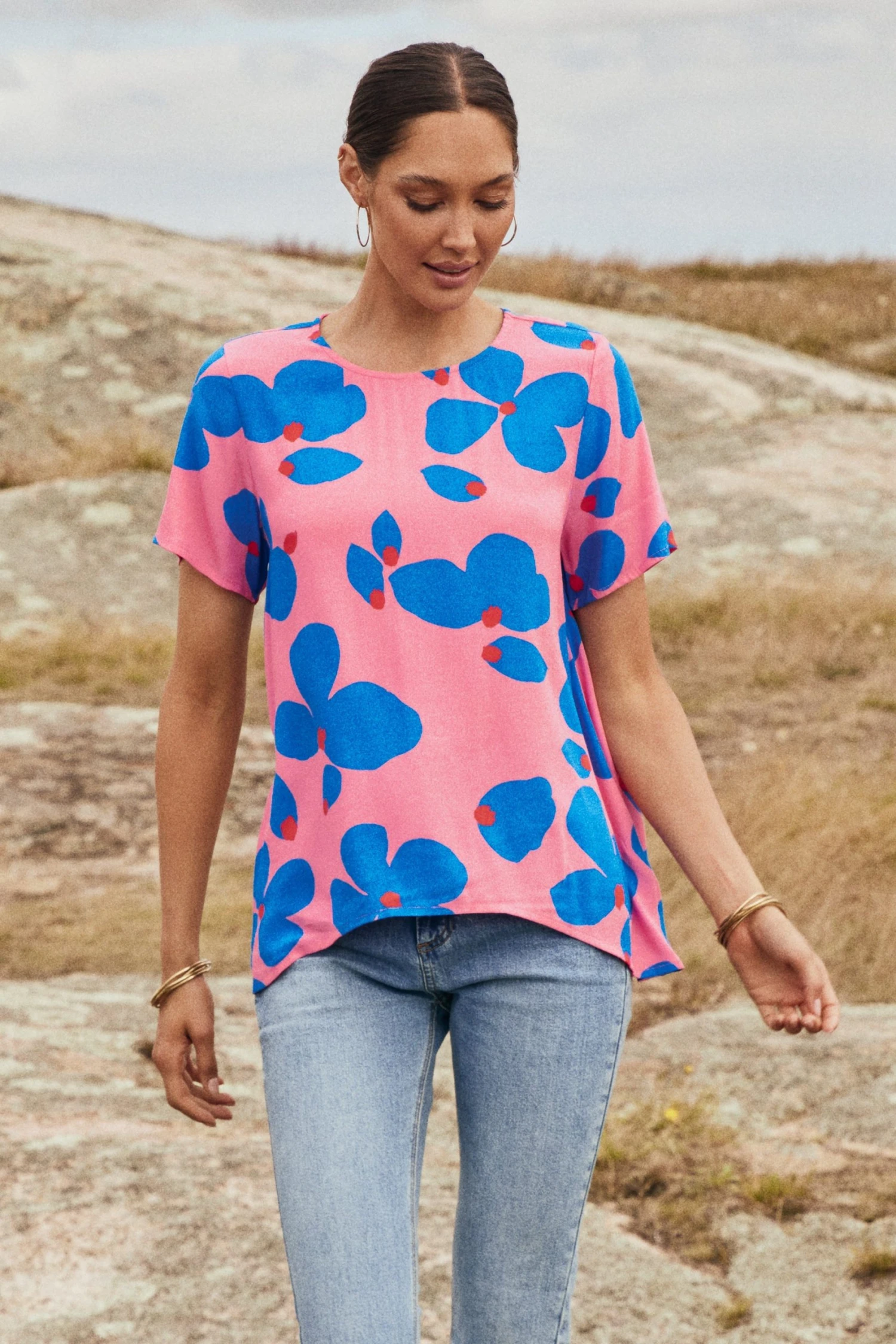 W22D Daisy Top In Sapphire Rose New 3 W22D Daisy Top In Sapphire Rose New