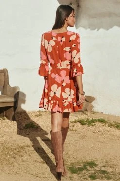 W22D New Ellie Dress In Fire Bloom 10 W22D New Ellie Dress In Fire Bloom