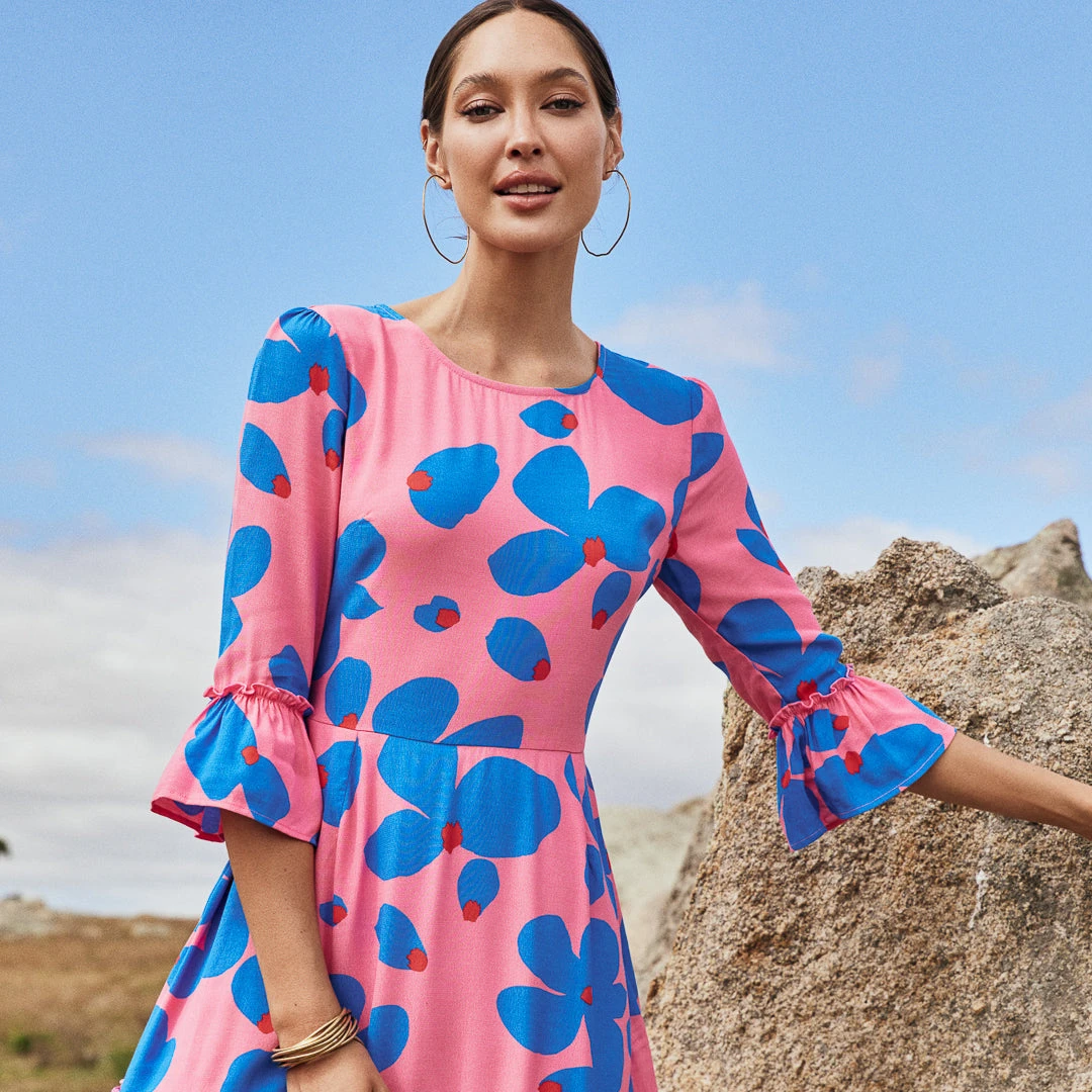 W22D Ellie Dress In Sapphire Rose 10 W22D Ellie Dress In Sapphire Rose