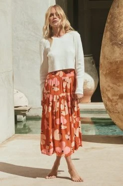 W22D Kasia Skirt In Fire Bloom