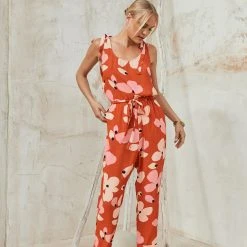W22D Lila Jumpsuit In Fire Bloom 19 W22D Lila Jumpsuit In Fire Bloom