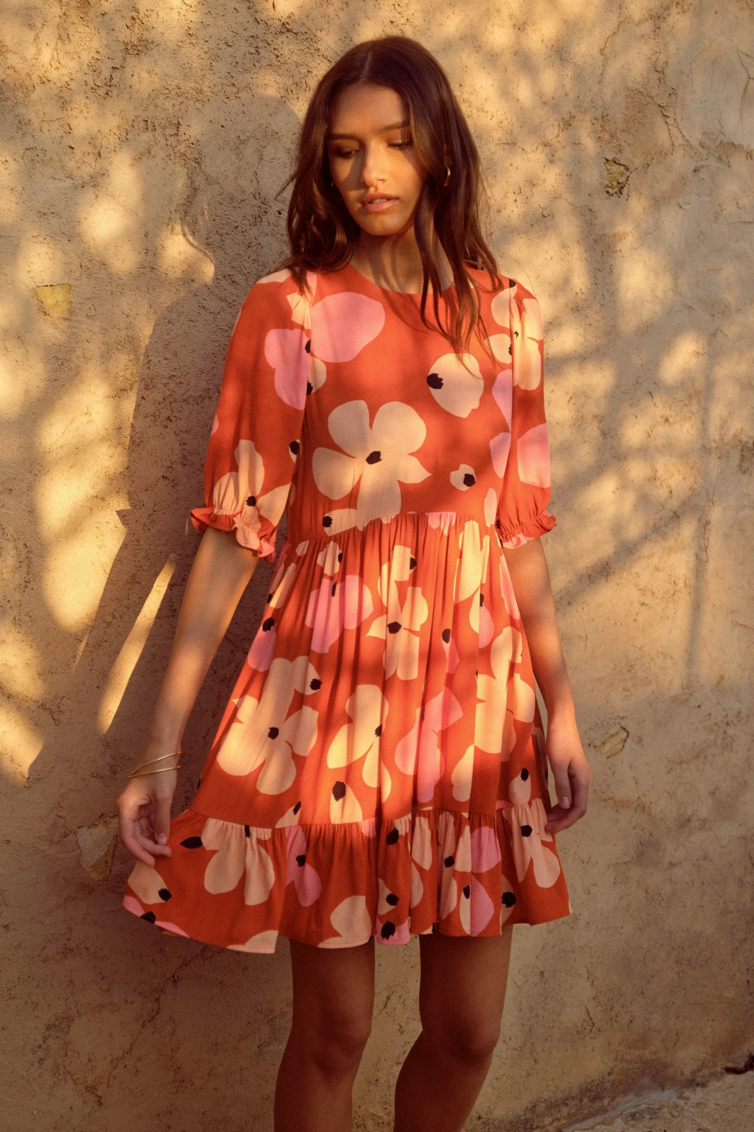 W22D Lottie Mini Dress In Fire Bloom 3 W22D Lottie Mini Dress In Fire Bloom