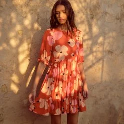 W22D Lottie Mini Dress In Fire Bloom 13 W22D Lottie Mini Dress In Fire Bloom