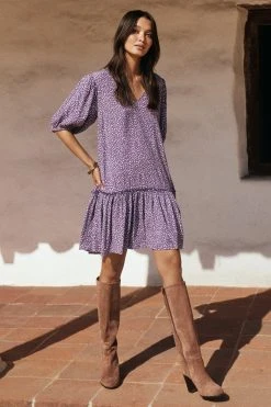 W22D Rosa Dress In Grape Vine