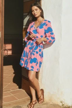 W22D Valerie Mini Dress In Sapphire Rose New