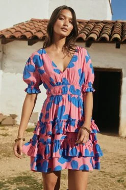 W22D New Vivienne Mini Dress In Sapphire Rose