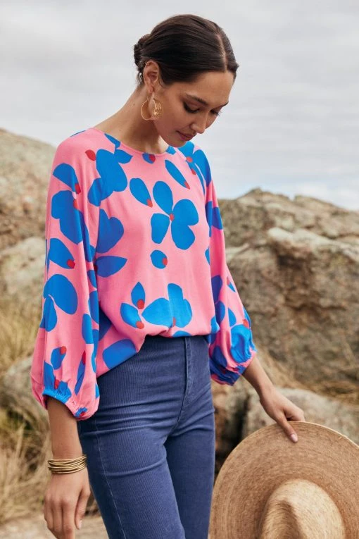 W22D Vivienne Top In Sapphire Rose New 4 W22D Vivienne Top In Sapphire Rose New