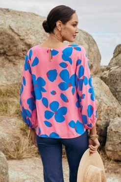 W22D Vivienne Top In Sapphire Rose New 10 W22D Vivienne Top In Sapphire Rose New