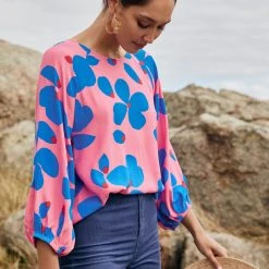 W22D Vivienne Top In Sapphire Rose New 13 W22D Vivienne Top In Sapphire Rose New