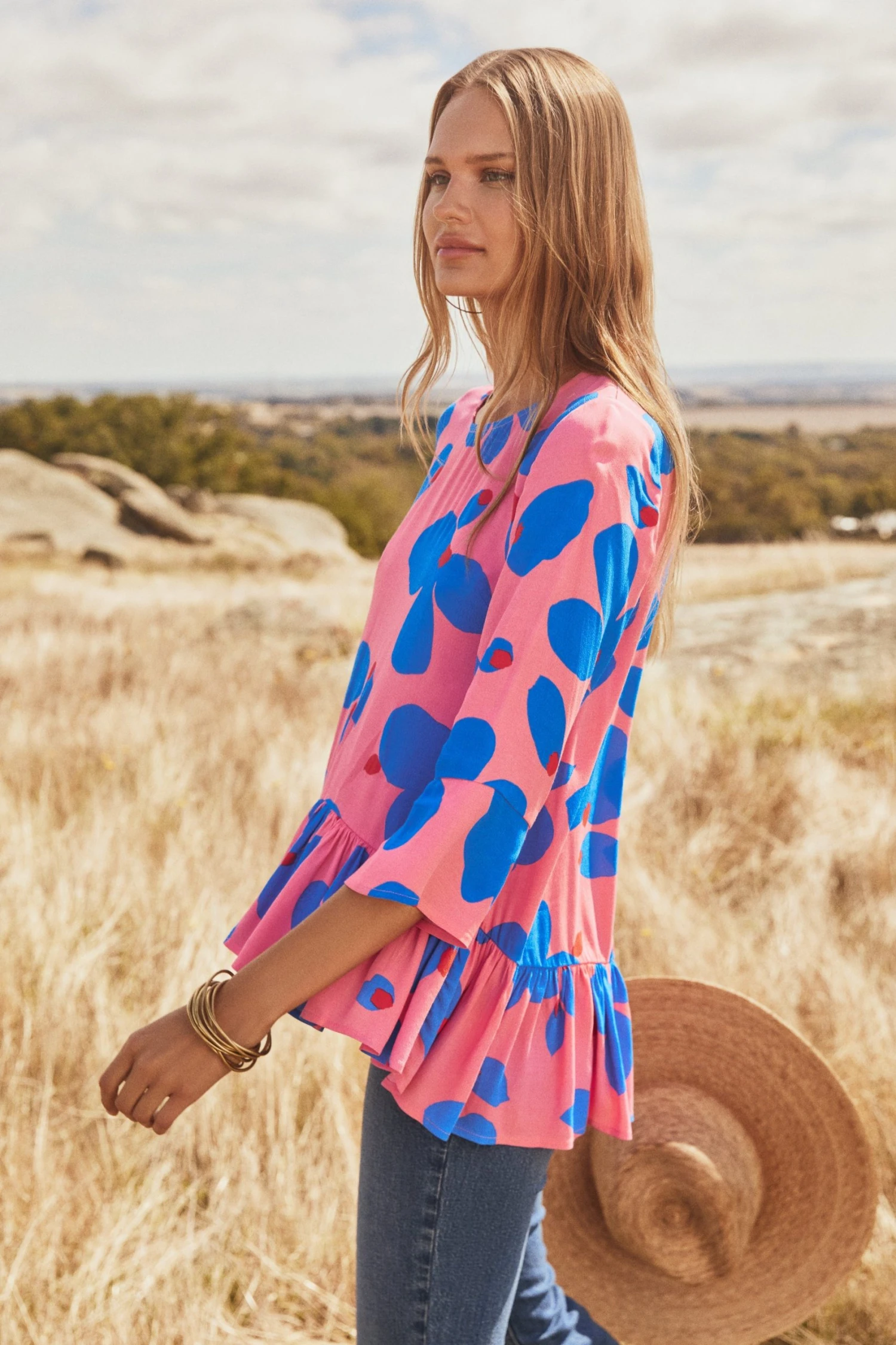 W22D Winter Celeste Top In Sapphire Rose New 4 W22D Winter Celeste Top In Sapphire Rose New