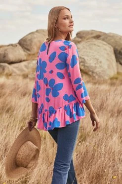 W22D Winter Celeste Top In Sapphire Rose New 12 W22D Winter Celeste Top In Sapphire Rose New